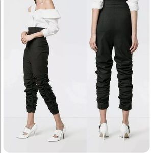 JACQUEMUS Ruching Runway High Waist Trousers Pants Size 36 US Small 4